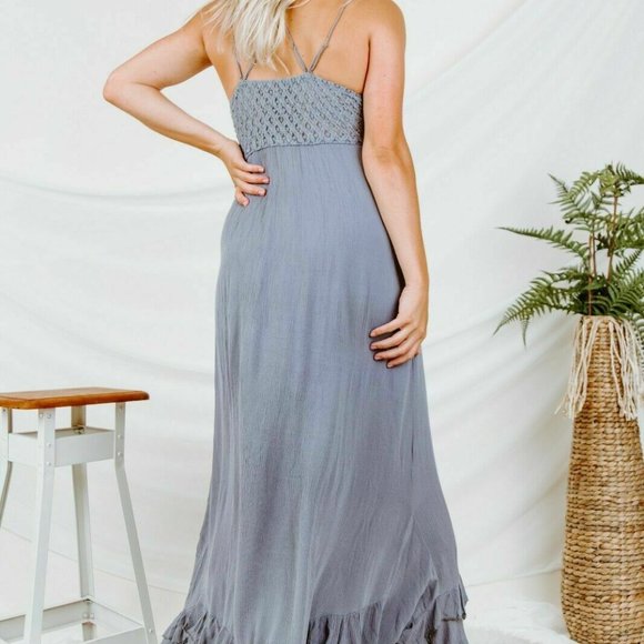 Free People Fp One "Adella" Slip Crochet Dress S - Picture 7 of 11